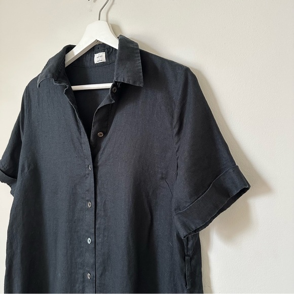 Aritzia Wilfred Eleta Linen Maxi Dress In Dark Night Navy Size S - Picture 4 of 10